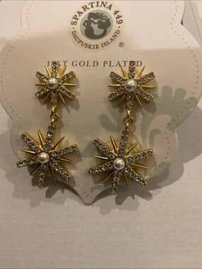 Spartina 449 Glittering, Luminous Starry Night Drop Earrings